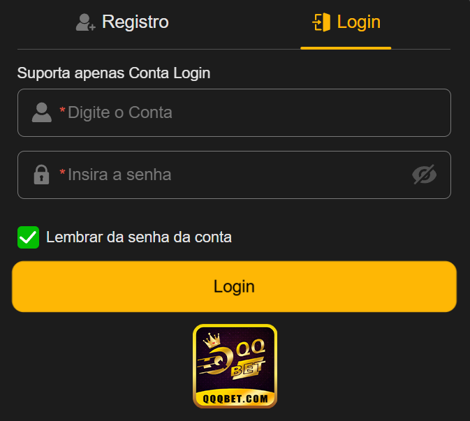 Login seguro na qqqbet.com